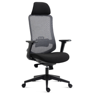 Kancelářská ergonomická židle NAVIA — látka, černá