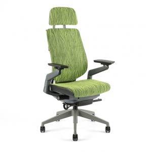 Kancelářská ergonomická židle KARME MESH — více barev Zelená žíhaná