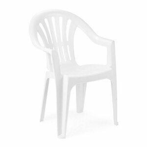 Zahradní židle KONA – plast, bílá