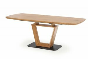 Jídelní rozkládací stůl BLACKY – 160x90x76 (+60), dub