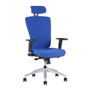 Kancelářská ergonomická židle HALIA SP – s podhlavníkem, více barev Modrá 2621