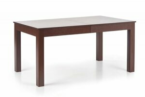 Jídelní rozkládací stůl SEWERYN – 160x90x76 (+140) dřevo, tmavý ořech