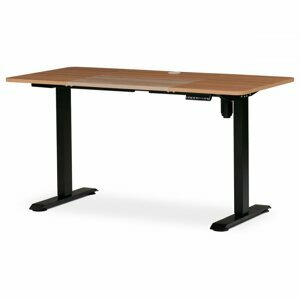 Elektricky výškově nastavitelný stůl ELEVO— černá / buk, 140 cm