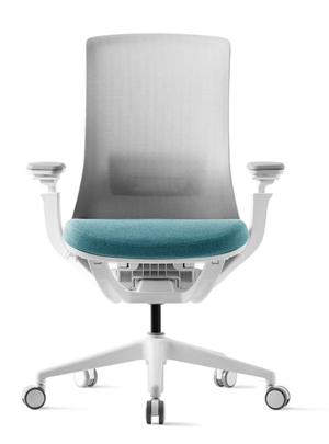 Kancelářská ergonomická židle ROLY WHITE - síťovina, více barev Světle modrá