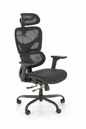 Kancelářská ergonomická židle GOTARD — síťovina, černá