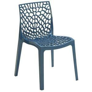 Jídelní plastová židle Stima GRUVYER – bez područek, více barev Blu avio