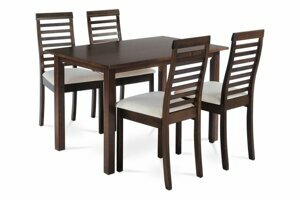 Jídelní set 1 + 4 v rustikálním stylu – masiv, ořech