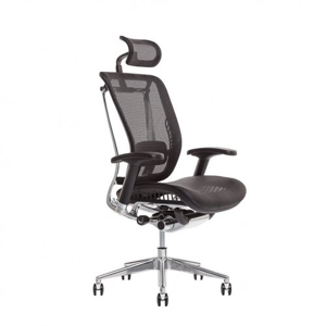 Kancelářská ergonomická židle LACERTA — více barev, nosnost 150 kg Černá