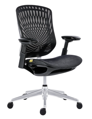 Kancelářská ergonomická židle Antares BAT NET PERF — černá, nosnost 130 kg
