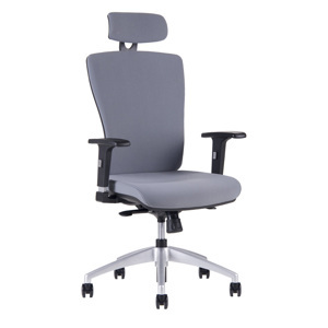 Kancelářská ergonomická židle HALIA SP – s podhlavníkem, více barev Šedá 2625