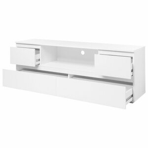 TV stolek MAGIC se zásuvkami — 160x55 cm, bílá