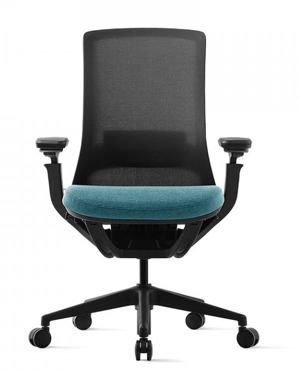 Kancelářská ergonomická židle ROLY BLACK - síťovina, více barev Světle modrá