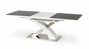 Jídelní rozkládací stůl SANDOR 2 – 160x90x78 (+60), kov, černý