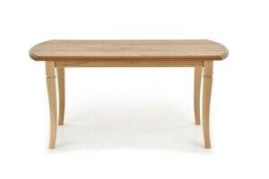 Jídelní rozkládací stůl FREDERIK – 160x90x74 (+80), dřevo, dub craft