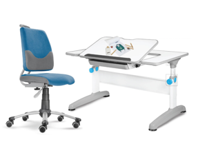 Dětský set Actikid A3 UNIQ - modrý, set židle + stůl