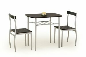 Jídelní set LANCE 1 + 2 – kov, wenge