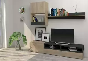 Casarredo Obývací stěna MINI – dub sonoma/antracit