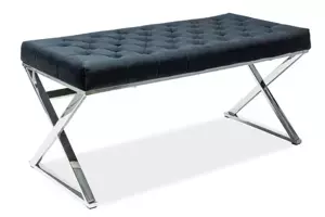 Casarredo Čalouněná lavice ONYX černá/chrom