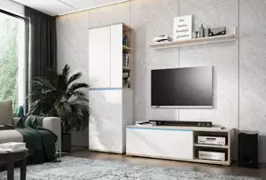 Casarredo Obývací stěna OTTAWA sonoma/bílá lesk - poslední kus