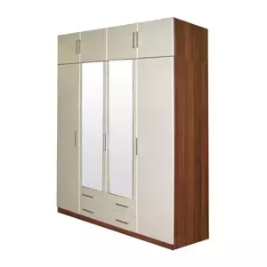 Idea Skříň ESO 4dveřová 61540 ořech/bílá (bez nástavce)