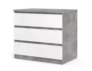 Falco Komoda Simplicity 235 beton/bílý lesk