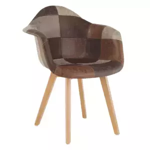 Tempo Kondela Designové křeslo TERST, patchwork / buk