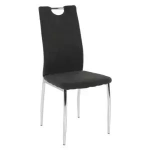 Tempo Kondela Jídelní židle OLIVA NEW - hnědošedá látka / chrom