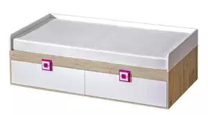 Casarredo Postel 90x200 NIKO 14 dub jasný/bílá/růžová