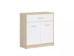 BRW NEPO PLUS komoda KOM2D1S, dub sonoma/bílá