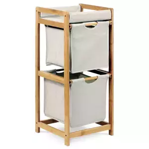 Autronic Regál bambus 2 šedé police DR-012-2
