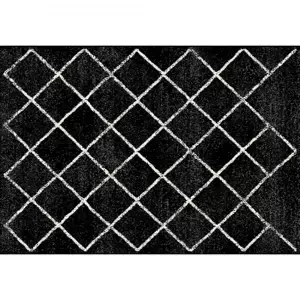 Tempo Kondela Koberec MATES TYP 1 67x120 cm - černá/bílá/vzor
