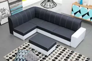 Falco Sedací souprava Rest černá/bílá - LEVÁ