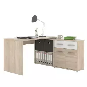 Tempo Kondela PC stůl RAFAEL NEW - dub sonoma/bílá