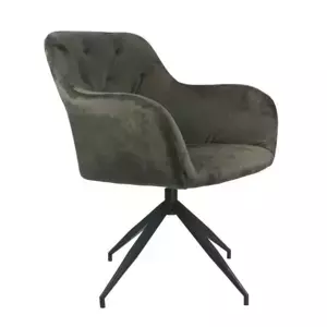 Tempo Kondela Otočná židle VELEZA NEW - hnědá Velvet látka/černá