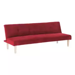 Tempo Kondela Rozkládací pohovka ALIDA - bordó Velvet látka / dub