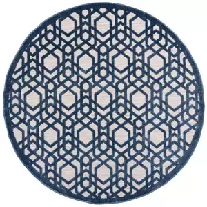 Flair Rugs Kusový koberec Piatto Oro Blue kruh 160x160 (průměr) kruh