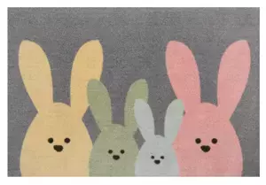 Hanse Home Protiskluzová rohožka Printy 104452 barevná- králíčci 40x60 cm