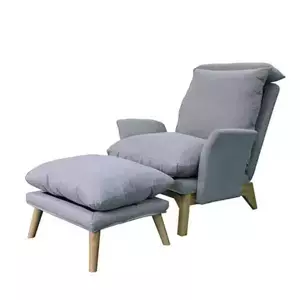 Tempo Kondela Křeslo s podnoží, světlešedá/přírodní, ZANDER