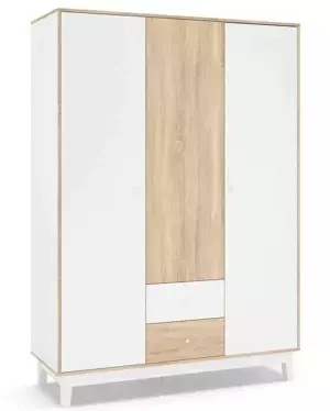 Casarredo Šatní skříň 3D2S PATRICIA bílá/dub sonoma