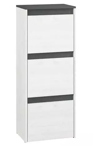 Casarredo Botník 3D s výklopnými dvířky FARFARA borovice sněžná/antracit