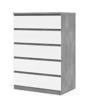 Falco Komoda Simplicity 231 beton/bílý lesk