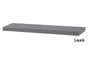 Autronic Polička 80cm P-005 GREY - šedá vysoký lesk