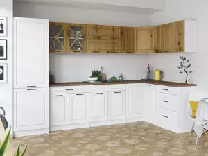 Falco Rohová kuchyňská linka Simea artisan/bílá MAT
