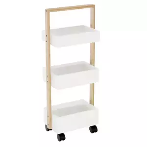Tempo Kondela Regál ARTO - bambus lakovaný / bílá