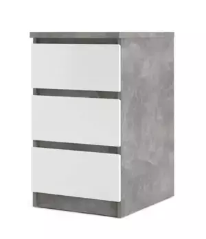 Falco Komoda Simplicity 237 beton/bílý lesk