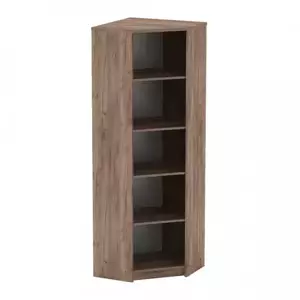 Tempo Kondela Rohový regál JOHAN 2 NEW 09 – kraft dunkel/bíla