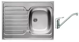 Casarredo Nerezový dřez s BATERIÍ INTL 1B1D celoplošný (set)