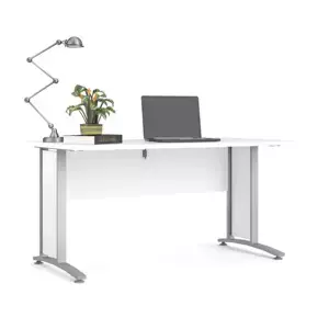 Falco Psací stůl Office 402/437 bílá/silver grey