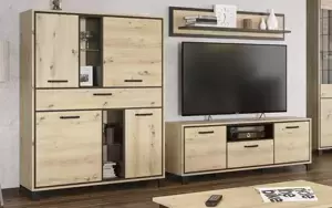 Casarredo Obývací sestava SET1 BUCKET (komoda, TV stolek, police) dub artisan/wenge
