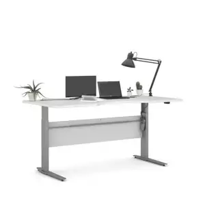 Falco Výškově nastavitený psací stůl Office 474/448 bílá/silver grey